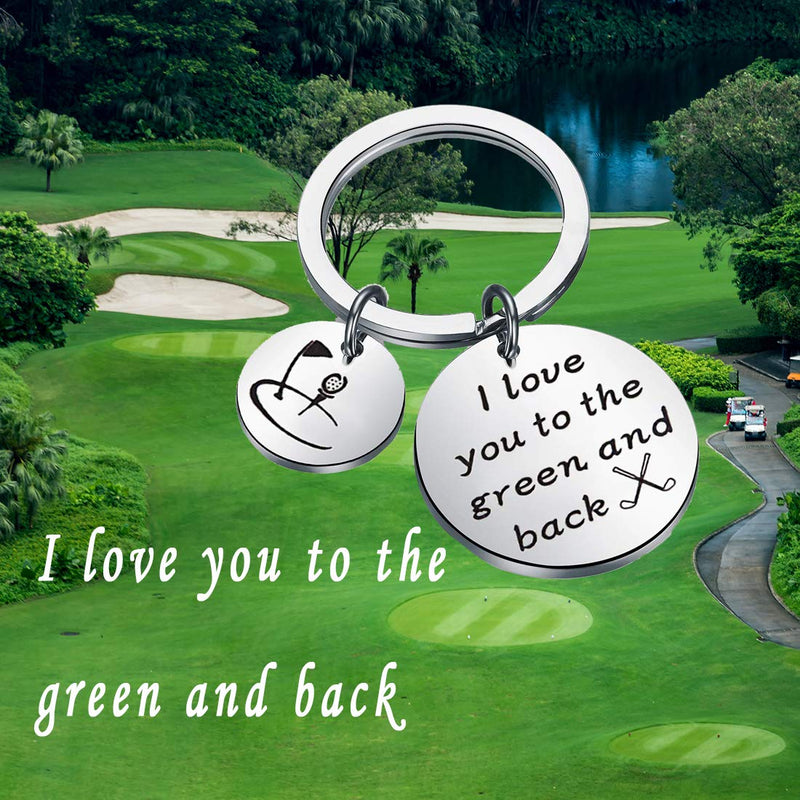 [Australia] - Zuo Bao Dad Golf Keychain Golf Jewelry Golfer Gift I Love You to The Green and Back Keychain Gift for Golf Players 
