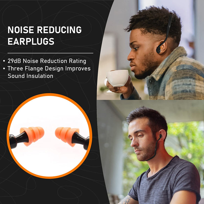 [Australia] - 10Pcs Pairs Soft Banded Silicone Reusable Washable Ear Plugs for Sleeping Swimming Noise Hearing Protection Earplugs Music Concerts Construction Shooting Hunting Motor Sports 10 
