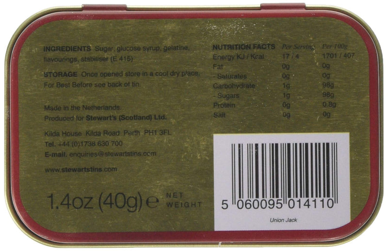 [Australia] - Stewart's London Collection - Union Jack Flag Horse Mint pastilles in Attractive Box 40 g 