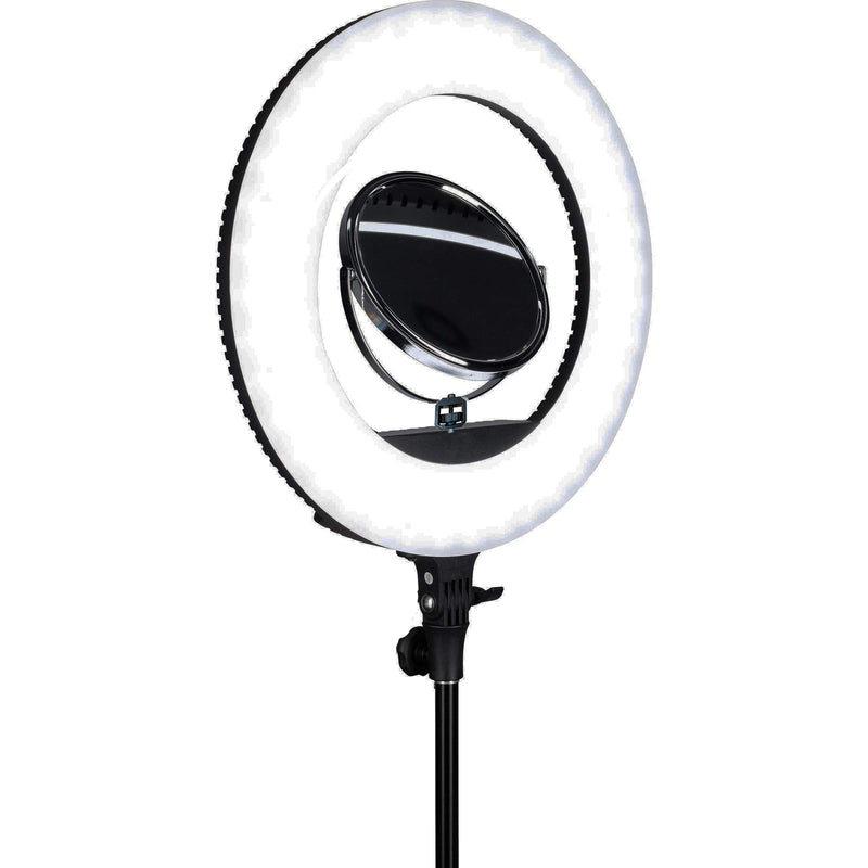 [Australia] - Vidpro RL-M Round Mirror with Tripod Mount for Ring Lights. Dual-Sided 7-Inch Diameter with Magnification Perfect for Beauty and Makeup Artists Selfie Portraits Hair Dressers Vloggers 