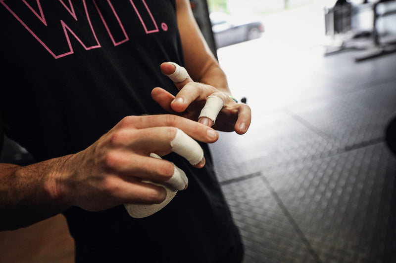 [Australia] - WOD ST-ACST Sports Athletic Tape, White (Pack of 3). Latex-free Self-Adhesive for Wrist, Ankle, Shoulder, Knee, and Hand Protection, for Weightlifting, Lacrosse, Hockey, Football, Lifters, & Climbers. 