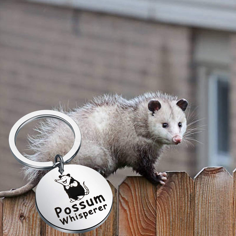 [Australia] - PENQI Opossum Animal Jewelry Possum Gifts Possum Whisperer Keychain Opossum Lover Gifts Opossum Gift for Women Men 