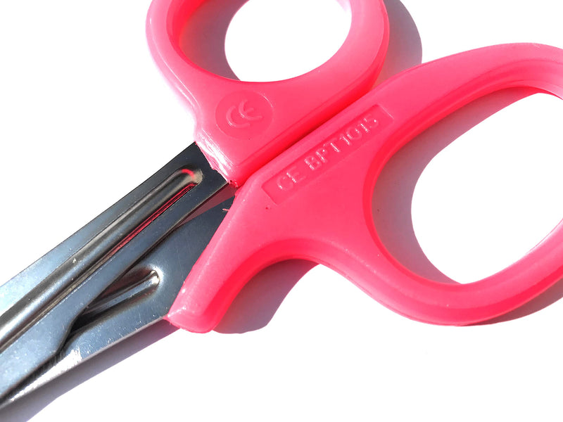 [Australia] - Toolspecific Tuff Cut / Tough Cut 18cm Paramedic Scissors - Bright Fluorescent Pink Medical EMT Multi Purpose 