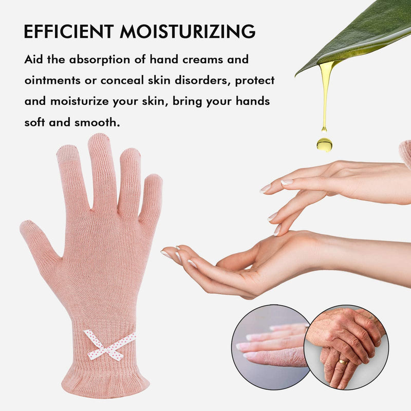 [Australia] - Migliore Wear 2 Pairs Cotton Gloves for Eczema with Touchscreen Fingers, Moisturising Gloves for Dry Hands, SPA, Hand Care, Eczema Gloves for Adults(Pink-L/XL) 2 Pairs-Pink Pink-L/XL 