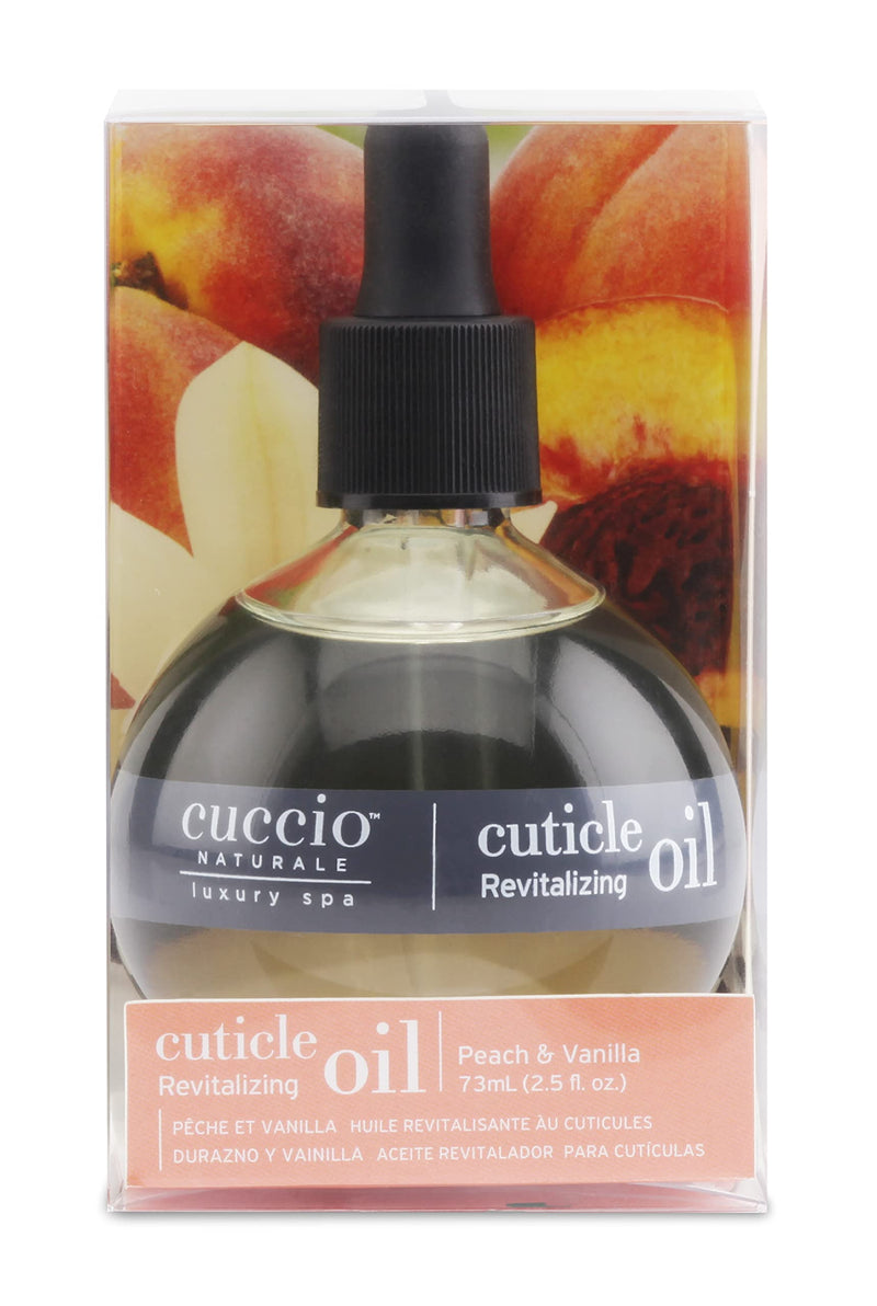 [Australia] - Cuccio Naturale Revitalizing Cuticle Oil - Hydrating Oil For Repaired Cuticles Overnight - Remedy For Damaged Skin And Thin Nails - Paraben Free, Cruelty-Free Formula - Peach And Vanilla - 2.5 Oz 2.5 Fl Oz (Pack of 1) 