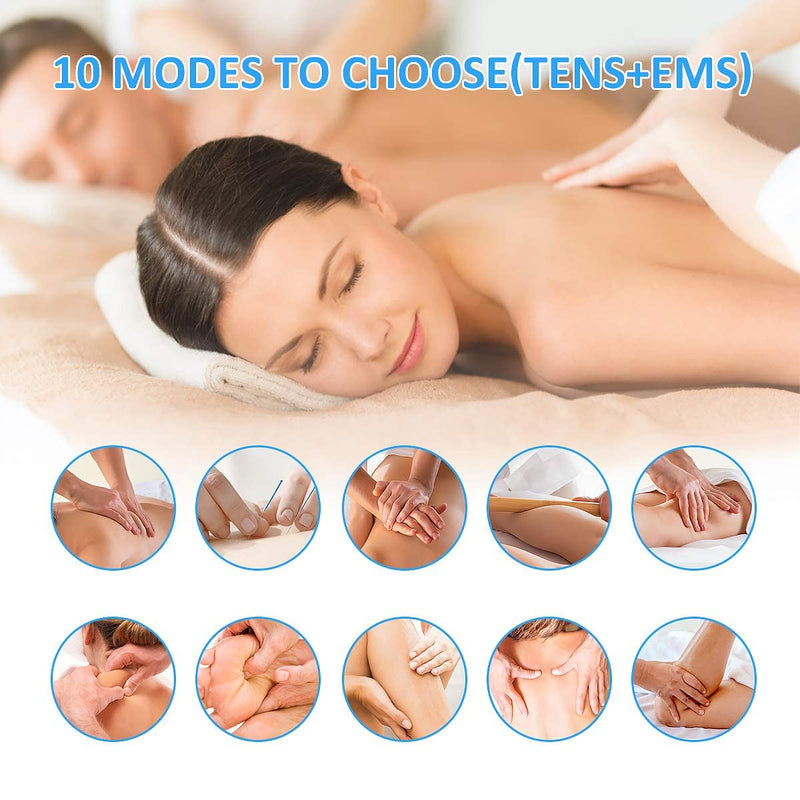[Australia] - OSITO TENS Unit Muscle Stimulator EMS Massage Machine (FSA HSA Approved Product) Rechargeable Mini Pain Relief Therapy Device Wireless Electric Pulse Massager for Neck Shoulder Back 
