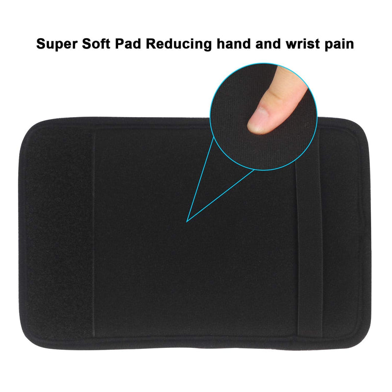 [Australia] - Padded Walker Hand Grips 2 Pack Wheelchair Handle Grips Covers with Strap Soft Foam Padding Adjustable Non-Slip Breathable for Senior Elderly Rollator Crutches Luggage (Black) Black 