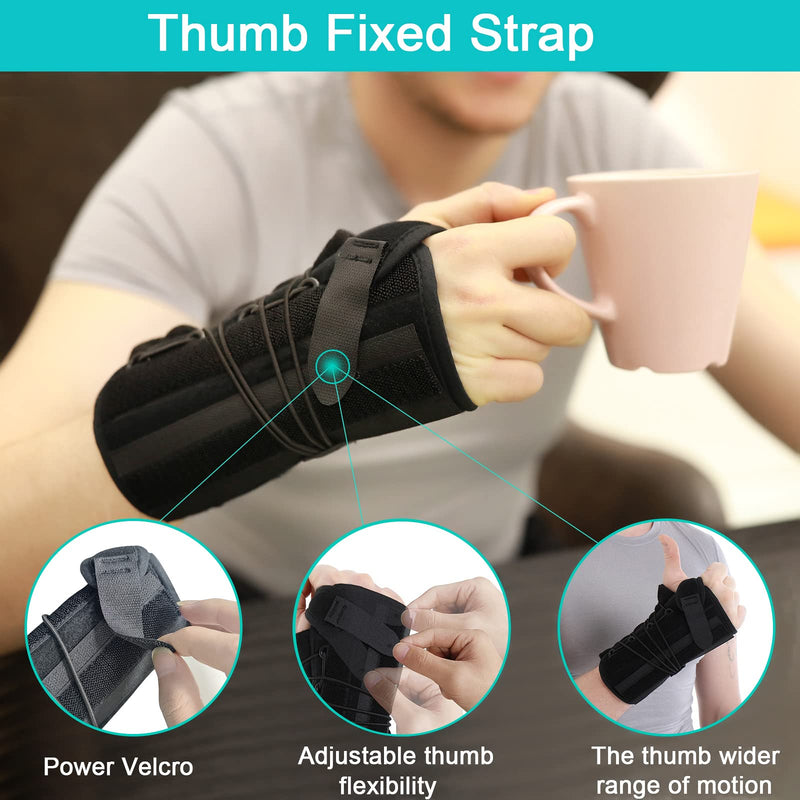 [Australia] - TANDCF bestlife Unisex Universal Wrist Lacer Wrist Brace for Carpal Tunnel Syndrome & De Quervain’s Syndrome,Adjustable Night Wrist Support Brace with Splints Right Hand For Women & Men,Great for Wrist Pain,Sprain,Sports Injuries,Joint Instability,Arth... 