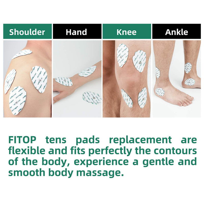 [Australia] - FITOP TENS Pads EMS Unit Snap Electrode 20 Pcs with Super Gel 