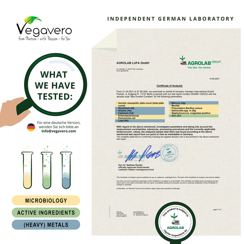 [Australia] - Myo-Inositol D-Chiro-Inositol Complex Vegavero� | with Resveratrol, Coenzyme Q10, Zinc, Vitamin B6 & Folic Acid (Quatrefolic�) | PCOS Supplement | NO Additives | 120 Capsules | Vegan 