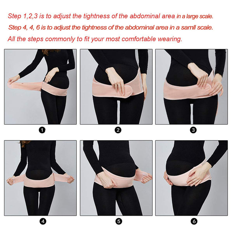 [Australia] - Maternity Belt 2.0 - Belly Band for Pregnancy, Two in One Pregnancy Belt for Your Entire Pregnancy and Postpartum Recovery, Breathable Back and Pelvic Support Prenatal Cradle (Universal Size, Beige) 
