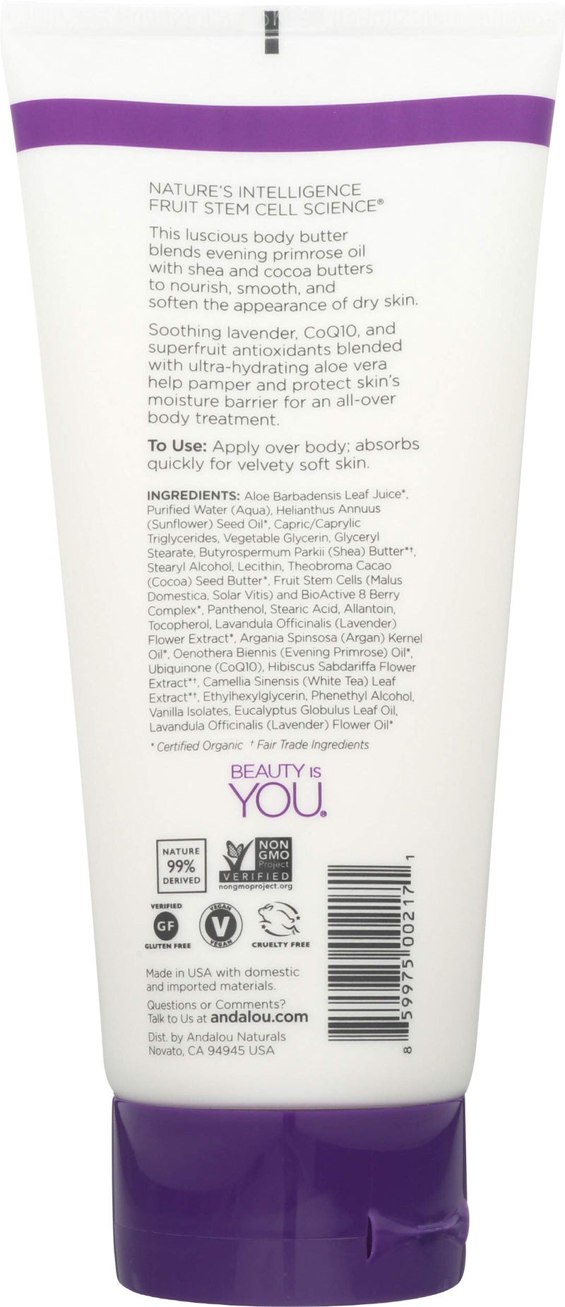 [Australia] - Andalou Naturals Firming Body Butter, With Lavender Shea - 8 Ounce 8 Fl Oz (Pack of 1) 