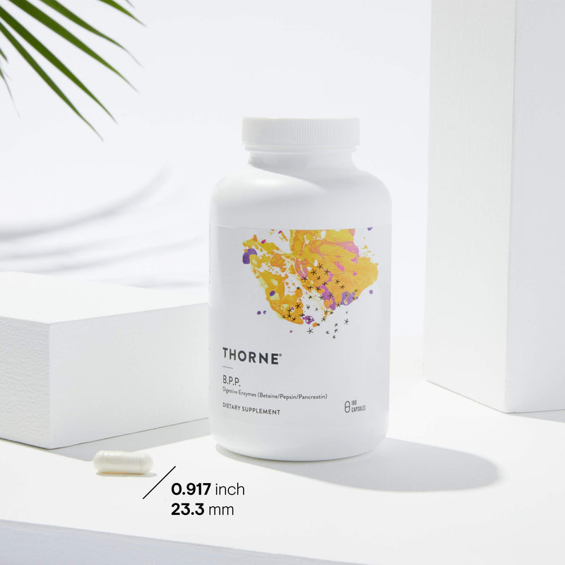 [Australia] - Thorne B.P.P. - Betaine, Pepsin, Pancreatin - Comprehensive Blend of Digestive Enzymes - to Support Healthy Digestion - Dairy-Free - 180 Capsules 