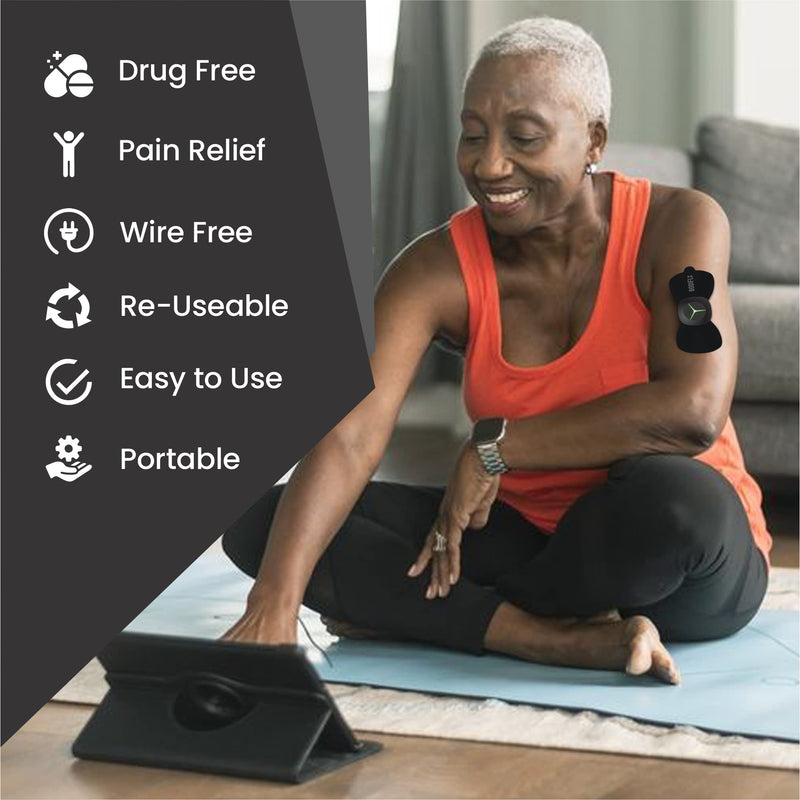 [Australia] - BODIFLX Recovery Pad - Wireless EMS Muscle Stimulator - Targeted Pain Relief for Back, Muscle Pain, Sciatica, Neck, Knee, Arthritis, Stressed & Sore Muscles 