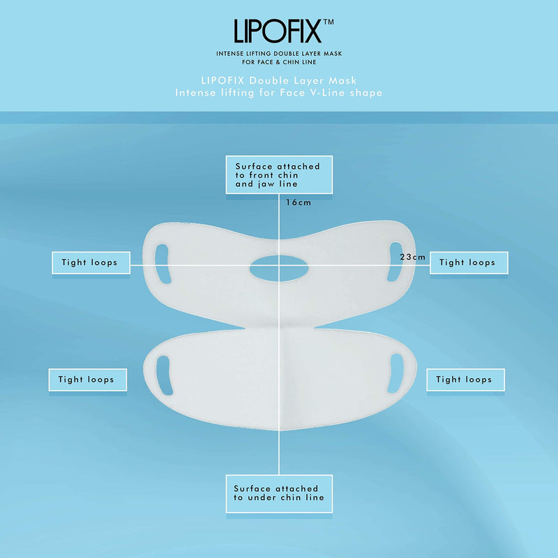 [Australia] - Double Chin Reducer Intense Lifting Double Layer Mask LipoFix - 5 Masks‚Ä¶ 