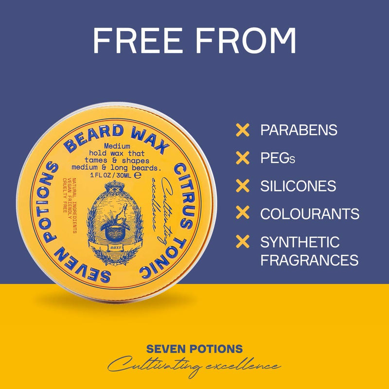 [Australia] - Seven Potions Beard Wax for Men — Medium Hold Styling Wax to Shape And Nourish Your Beard — All-Natural, Vegan, Cruelty Free — Woodland Harmony (30 ml) 