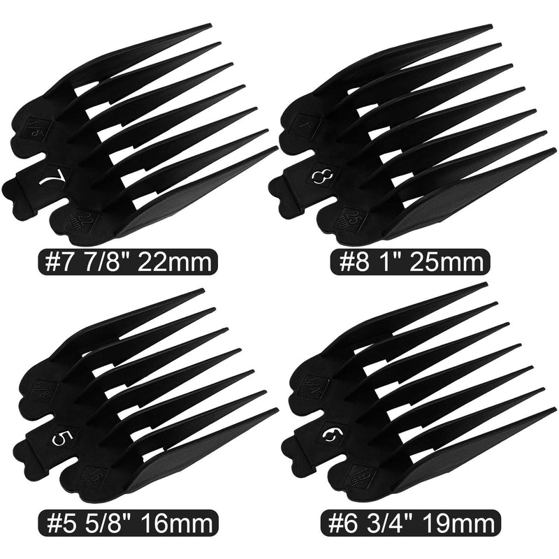 [Australia] - ADXCO 10 Colors Hair Clipper Guide Combs Hair Trimmer Limit Comb Hair Cutting Guide Replace Comb Compatible with Many Wahl Clippers/Trimmers, 10 Sizes Black 