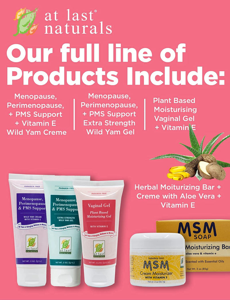 [Australia] - At Last Naturals Vaginal Moisturizer, Plant Based Moisturizing Gel for Vaginal Dryness, Wild Yam and Vitamin E, Helps Restore Natural Lubrication, Paraben Free (1.5 oz) 1 Pack 