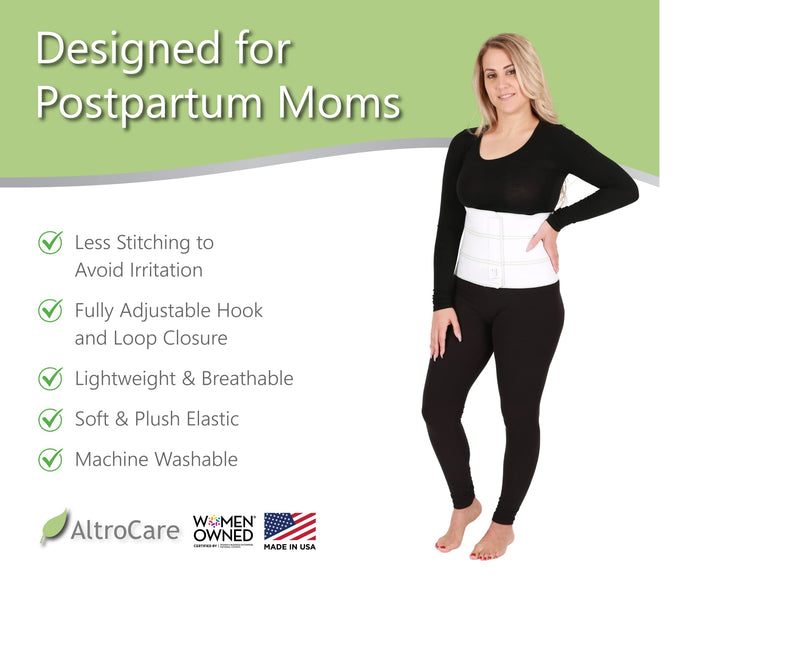 [Australia] - AltroCare 3 Panel, 9" Postpartum Abdominal Binder & Belly Band. Size L/XL stretches to fit 45" to 60" Large/X-Large (Pack of 1) 