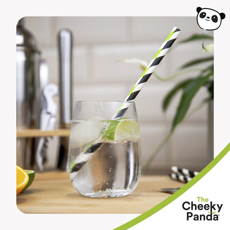 [Australia] - The Cheeky Panda – Bamboo Red Stripes Paper Straws | Pack of 250 Straws | 100% Biodegradable, Plastic-Free, Eco-Friendly, Strong & Sustainable 250 Count (Pack of 1) 