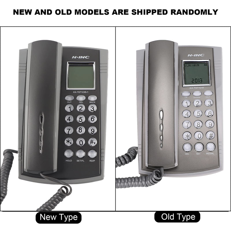 [Australia] - Corded Telephone, Double Magnetic Communication Design Landline Telephone for Home Office Hotel Call Center Gray 