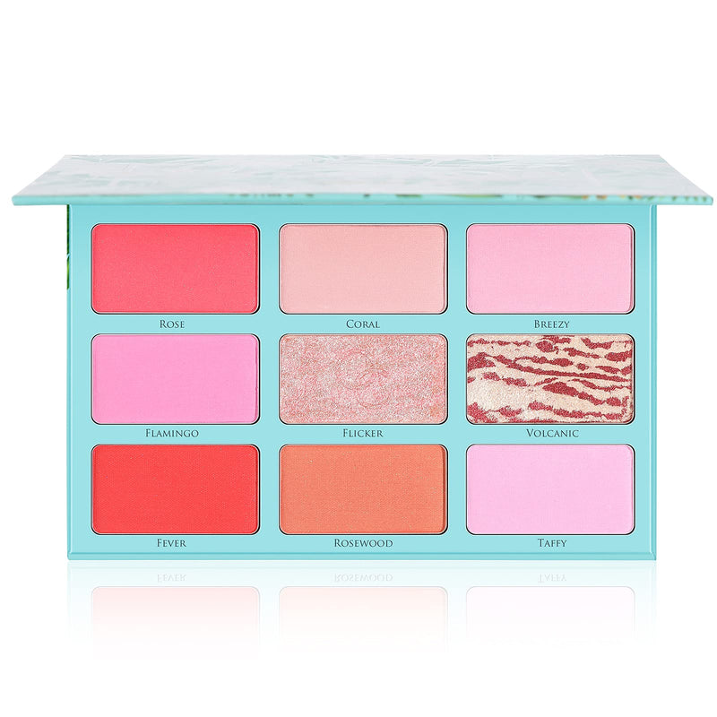 [Australia] - Docolor Blush Palette,9 Colors Tropiacal Blush Makeup Palette Matte Powder Bright Shimmer Face Bronzer Blush,Natural Color & Highlight for All Skin Tones,Cruelty-free Glow Waterproof for Face Blusher 