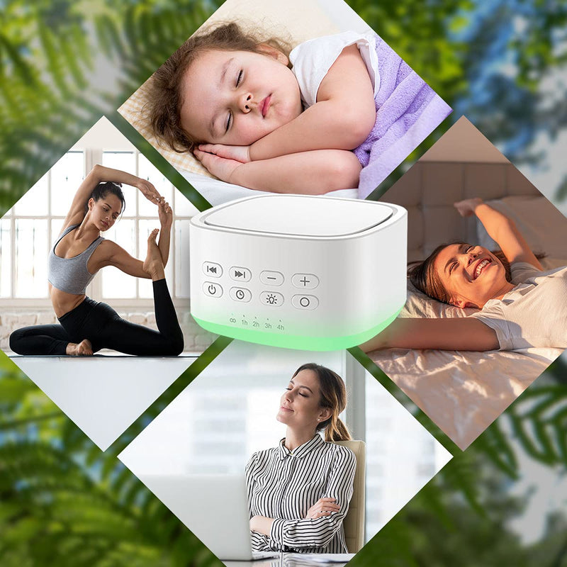 [Australia] - Magicteam White Noise Machine 10 Colors Lights and 25 Soothing Sounds Sleep Sound Machine with 5 Timers with Memory Feature Portable Sound Machine for Baby Adults. 
