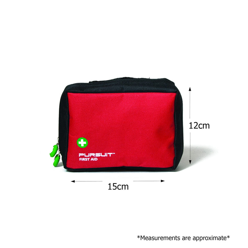 [Australia] - Mini First Aid Kit 32 Piece Small Travel Emergency Kit Red Emergency Pouch Suitable for Travel, Camping, Car, Home Essentials, Holiday Accessories & Includes an Accident Book Guide (1) 1 