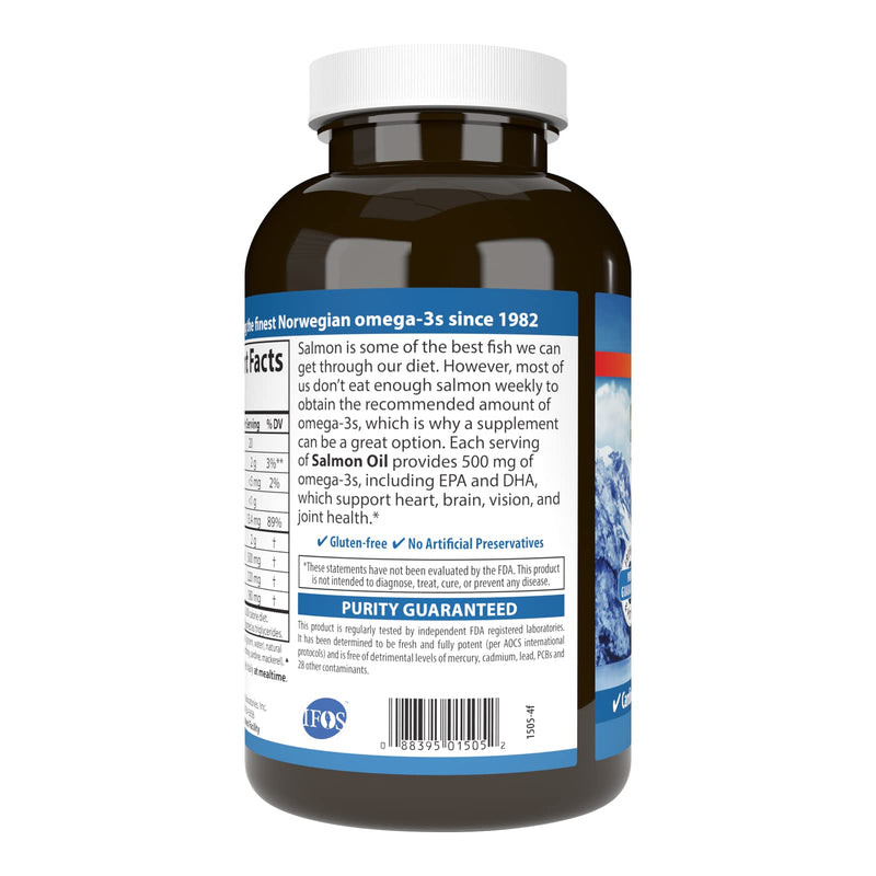 [Australia] - Carlson - Salmon Oil, 500 mg Omega-3s, Norwegian, Heart, Brain & Joint Health, 300 Softgels 