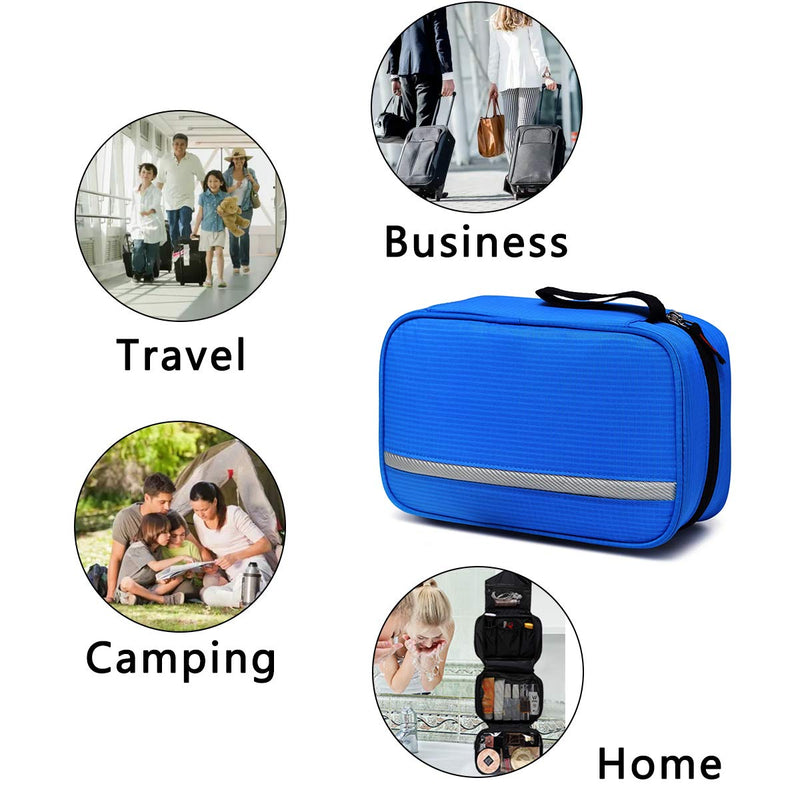 [Australia] - Toiletry Bag, VASCHY Water Resistant Large Hanging Travel Toiletry Kit Shaving Bag Portable Wash Bag for Men, Women, Blue 