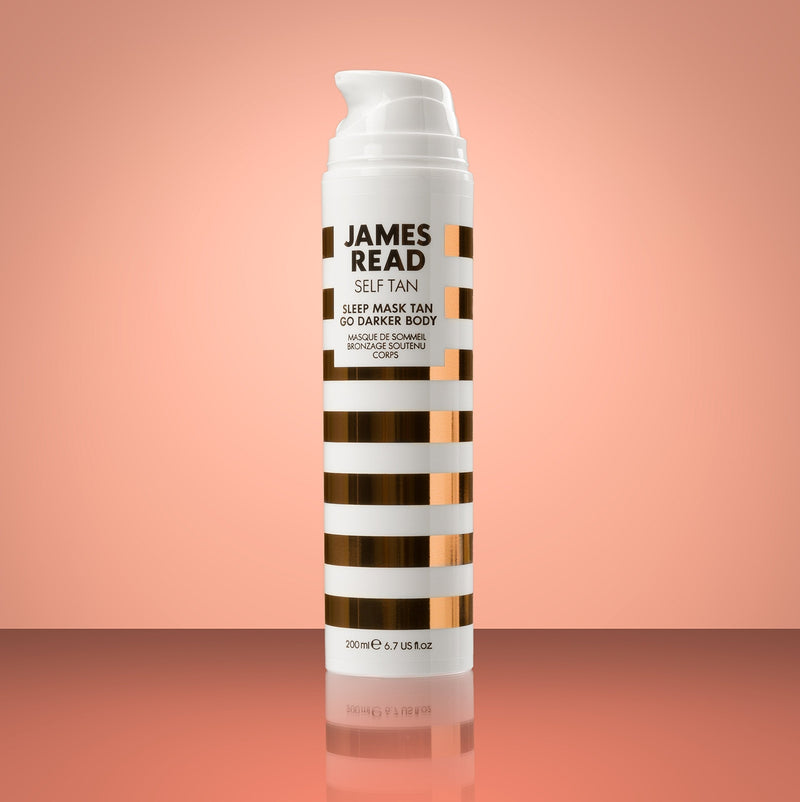 [Australia] - JAMES READ Sleep Mask Go Darker Body 200ml MEDIUM/DARK Overnight Gradual Self Tan Moisturising & Hydrating Quick Drying Intense Tanning Formula Enriched with Aloe Vera & Hyaluronic Acid, Suits all Skin Tones 