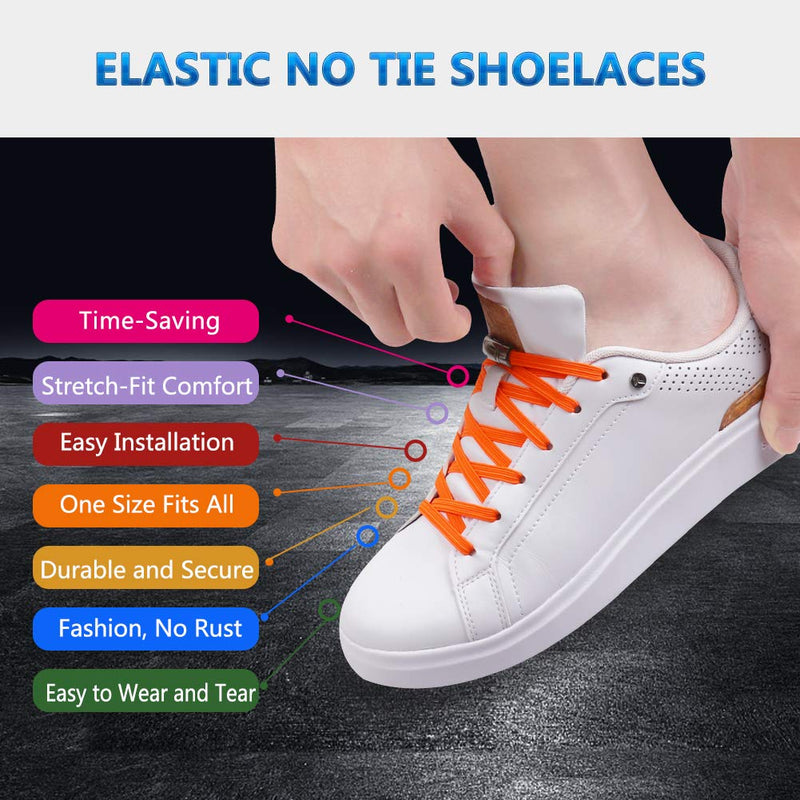 [Australia] - Aiboxin Upgraded Version No Tie Elastic Shoelaces, With Magnetic Shoe Laces Lock - One Size Fits All Kids & Adult 1-black 