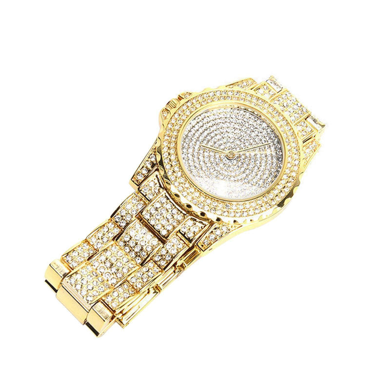 [Australia] - ENET Ladies Bling Watches Fashion Luxury Diamond Rhinestone Wristwatch Quartz Watch Gold 
