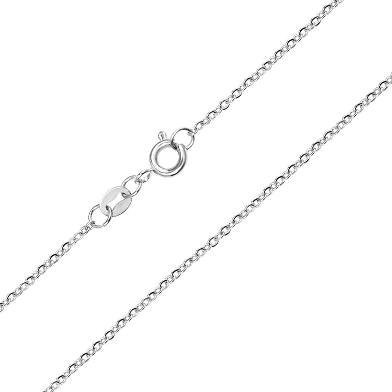 [Australia] - KISPER Sterling Silver Over Stainless Steel 1.5mm Thin Cable Link Chain Necklace, 14-30 inch 16.0 Inches 