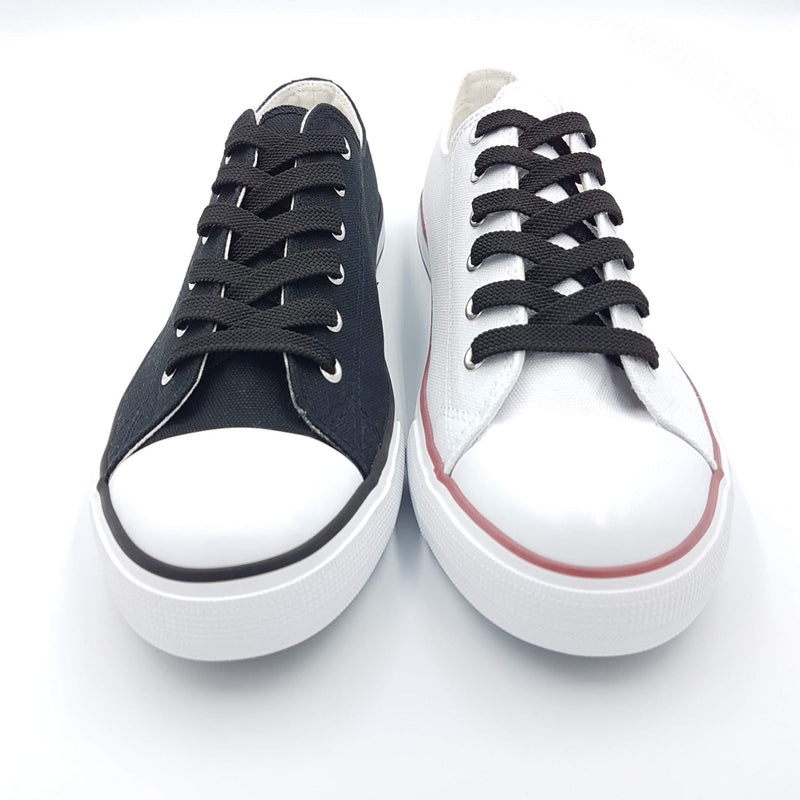 [Australia] - Flat Shoelaces (2 Pairs) Quality Durable Wide(9mm) Shoe Laces for Sneakers and Trainers Shoes 100 CM Black 