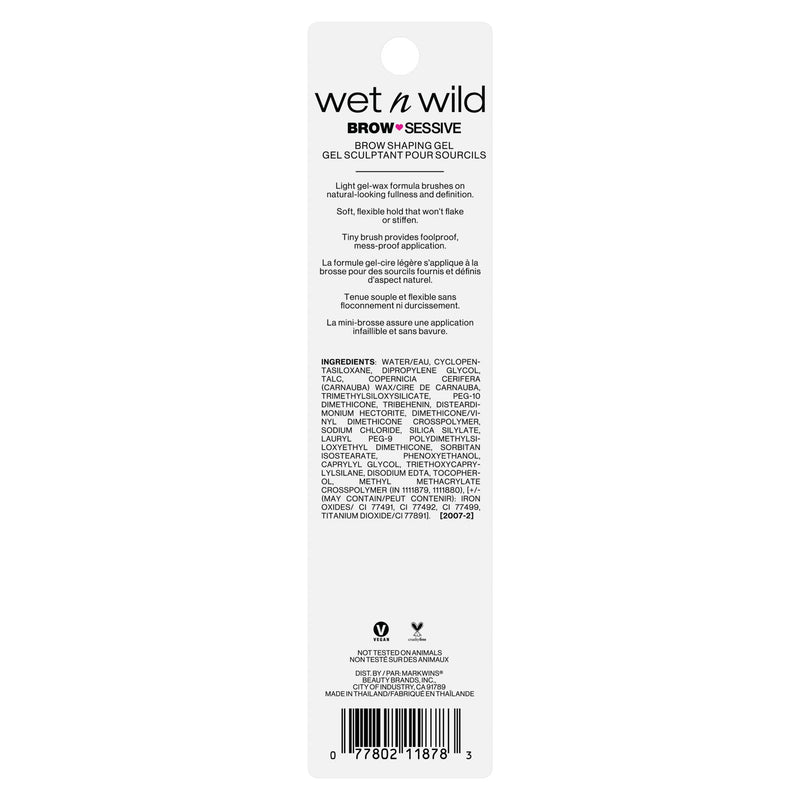 [Australia] - Wet n Wild BrowSessive Brow Shaping Gel with Brush, Clear, 0.1 Fl Oz 