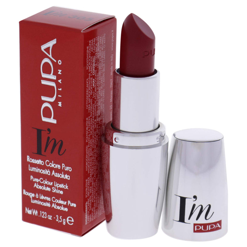 [Australia] - Pupa Milano I'M Pupa Lipstick - Pure, Intense Color Release - Paraben Free, Dermatologist Tested Lip Color - Extreme Luminous Finish - 305 Cherry - 0.123 Oz 