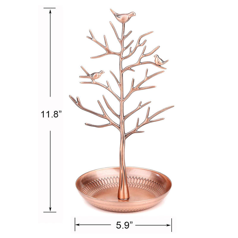 [Australia] - WELL-STRONG Jewelry Organizer Stand Earring Ring Holder Necklace Bird Decoration Jewelry Tower Tree Bronze 