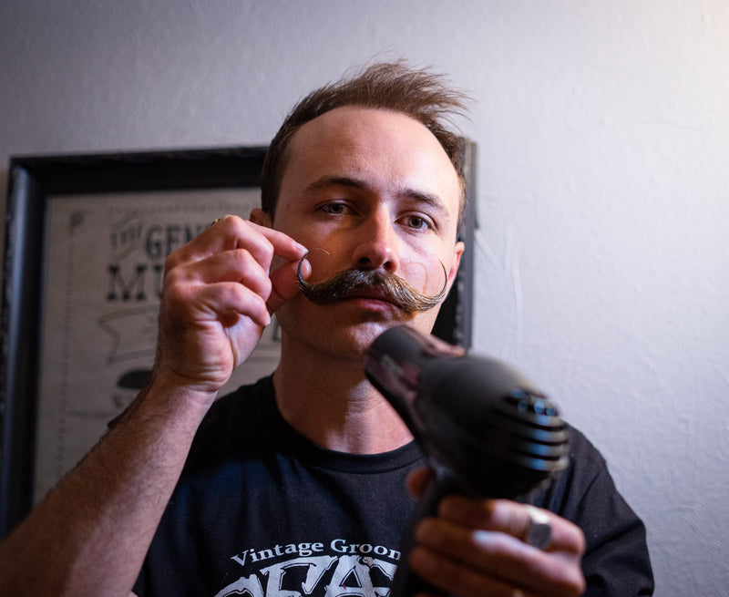 [Australia] - Mustache Wax Medium Hold Grooming For Men - 1oz Bare Bones Moustache & Beard Wax Tin - Perfect For Handlebar Mustaches By Death Grip - No Heat Source Required Bare Bones Medium Hold Mustache Wax 