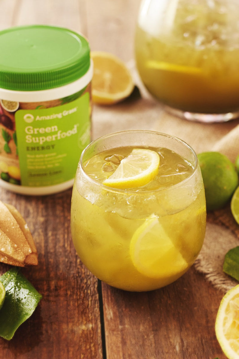 [Australia] - Amazing Grass Greens Blend Energy: Smoothie Mix, Super Greens Powder & Plant Based Caffeine with Matcha Green Tea & Beet Root Powder, Lemon Lime, 30 Servings (Packaging May Vary) 30 Servings (Pack of 1) 