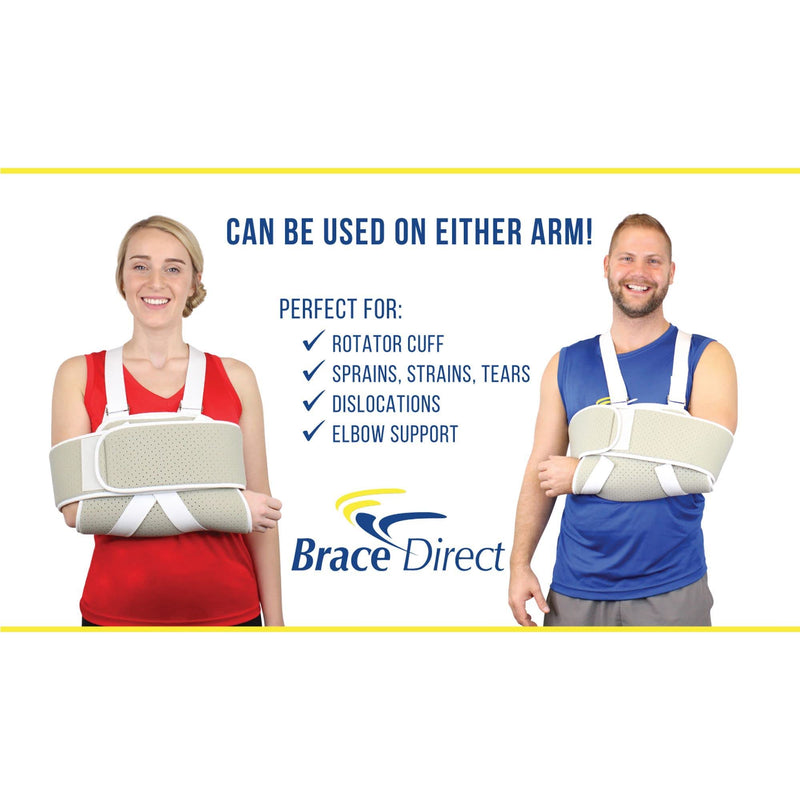 [Australia] - Adjustable Foam Arm Sling Shoulder Immobilizer - Use While Sleeping Support for Rotator Cuff, Broken and Fractured Bones, Sprains, Strains, Tears, post surgery & Dislocations by Brace Direct 