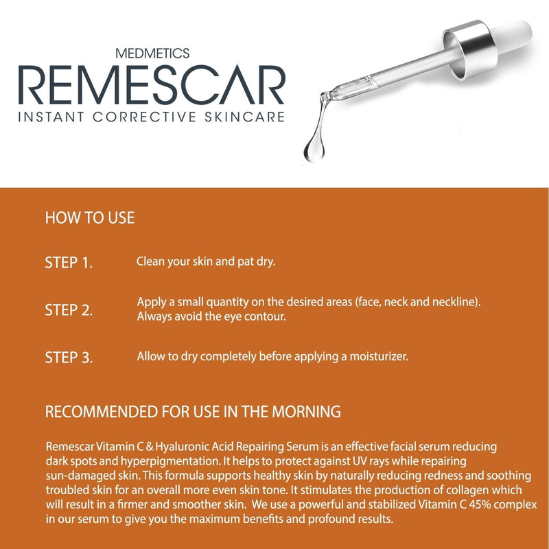 [Australia] - Remescar ‚Äì Vitamin C Hyaluronic Acid Repairing Serum - Microbiome Technology ‚Äì Boosts Collagen - Repairs and Brightens the Skin ‚Äì Intense Hydration ‚Äì Smooths and Firms Skin 