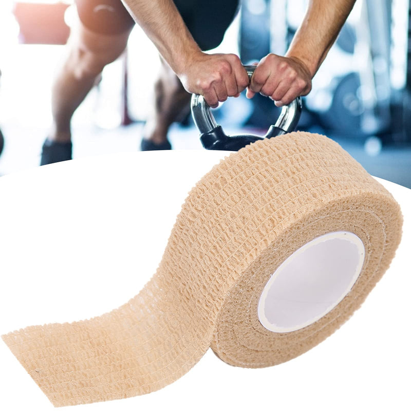 [Australia] - Self Adherent Cohesive Bandages Wrap,Breathable Flexible Non Woven Flexible Cohesive Tape Wrap, Athletic Tape, Hand & Wrist Wraps, Ankle Tape (2.5cm4.5m) - Brown 2.5cm*4.5m 