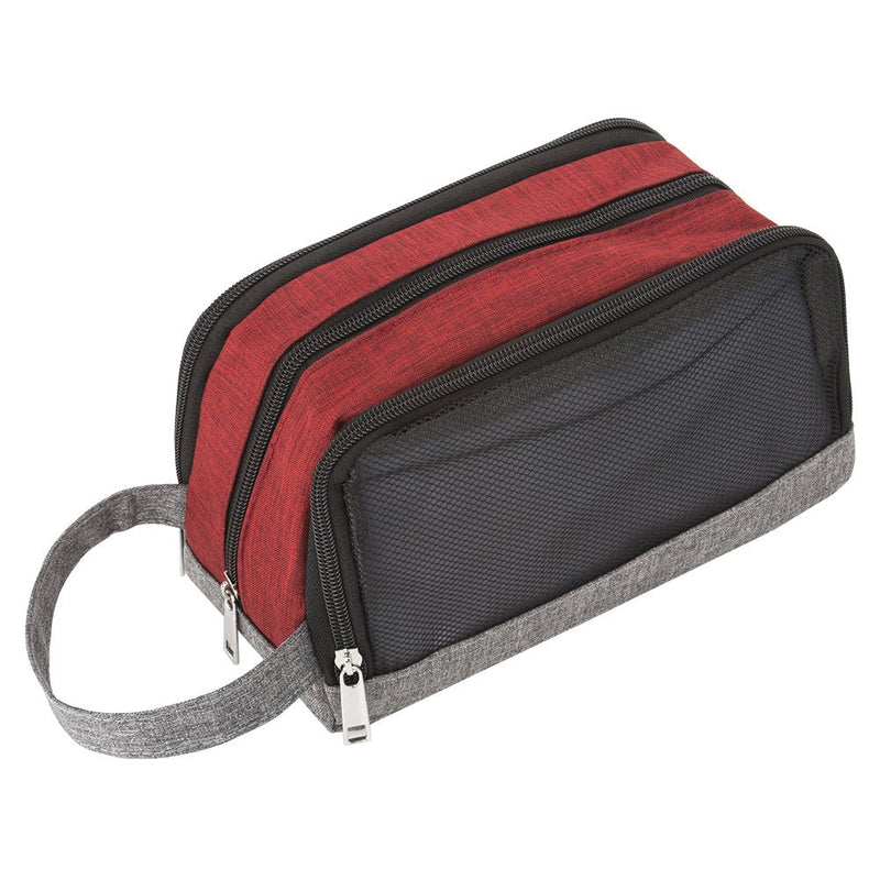 [Australia] - Toiletry Bag Small, Yeiotsy Color Clash Durable Travel Toiletry Bag for Kids Camping Hiking Short Trip (Red) Red 