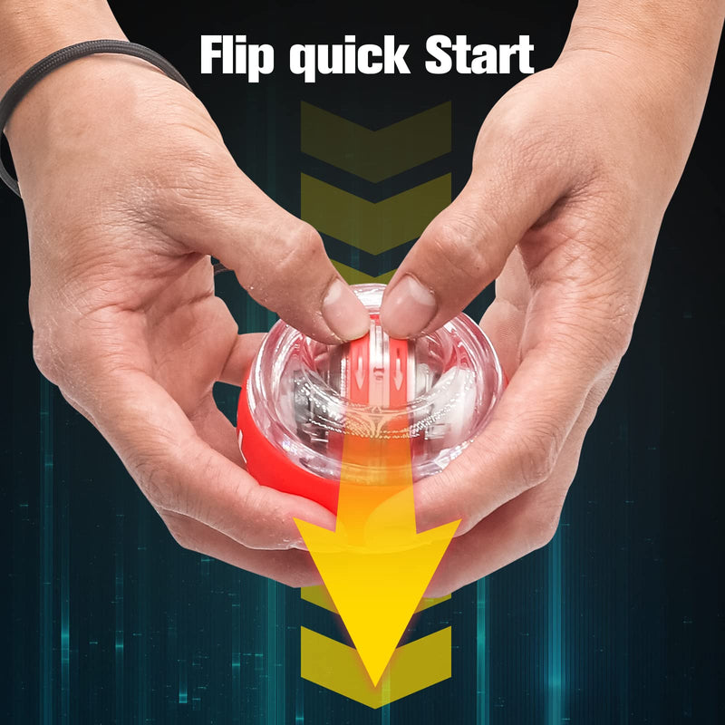 [Australia] - JIN BD Wrist Trainer Ball Auto-Start Wrist Strengthener Gyroscopic Forearm Exerciser Gyro Ball for Strengthen Arms, Fingers, Wrist Bones and Muscles Red 