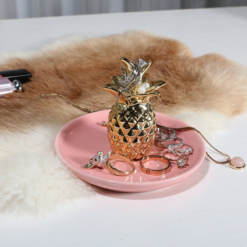 [Australia] - WANYA Ananas Ceramic Ring Jewelry Holder Decor Dish Organizer, Pineapple 