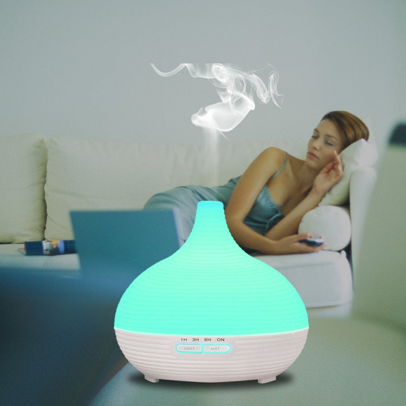 [Australia] - Sensky SK554 Aroma Diffuser 300ml Essential Oil Diffuser Electric Ultrasonic Humidifier Aromatherapy Cool Mist Humidifiers Color Changing Air Purifier 