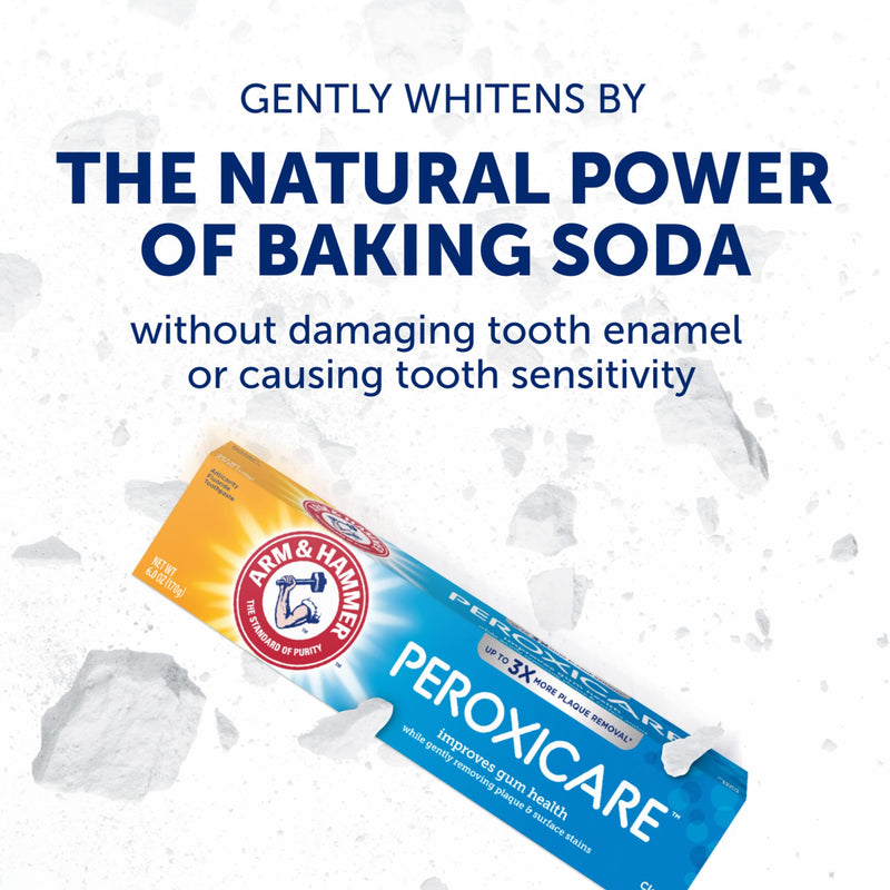 [Australia] - ARM & HAMMER Peroxicare Toothpaste, TWIN PACK (Contains Two 6oz Tubes) – Clean Mint- Fluoride Toothpaste 6 Ounce (Pack of 2) 