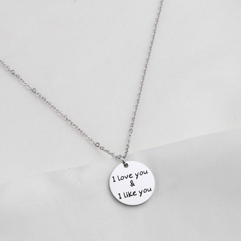 [Australia] - CHOORO Parks and Rec Necklace Leslie Knope Ben Wyatt Quote I Love You and I Like You Necklace love&like you necklace 