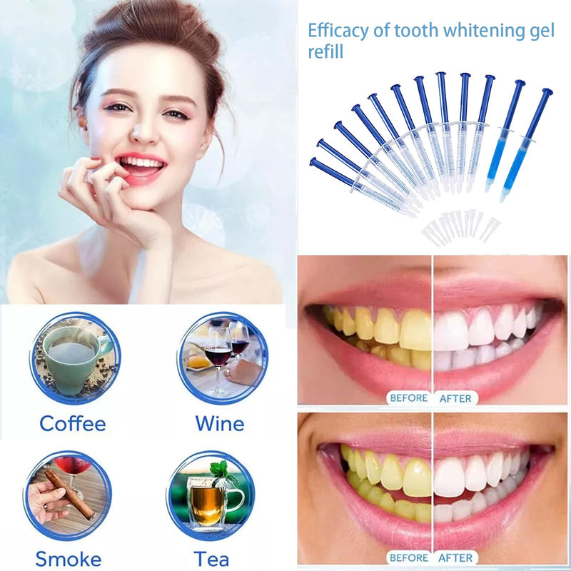 [Australia] - Tooth whitening Gel, 12-Pack Tooth whitening Gel Refill Contains 1 desensitizing Gel, which is Suitable for Professional Cleaning of Sensitive Teeth and can Quickly whiten Teeth 12个颜色 